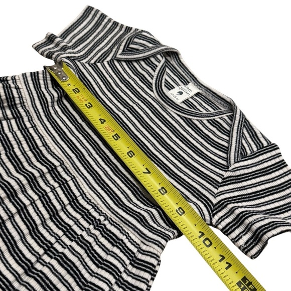 Kate Quinn 100% Cotton Black and White Stripe Textured Dress Summer Size 12-18mo - Picture 6 of 7